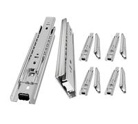 AOLISHENG 5 pares de guías de cajón de extensión completa, 600 mm, resistentes, 45 kg, capacidad de carga, rodamientos de bolas de montaje lateral,
