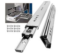 AOLISHENG Guias Correderas Para Cajones 500mm Extensión Completa Para Trabajo Pesado Rieles Para Cajones 100 KG Capacidad Carga Laterales Para Cajones Con Rodamiento de Bolas 1 par (2 piezas)