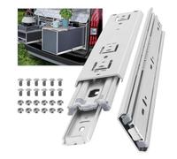 AOLISHENG Guias Correderas Para Cajones 600mm Rieles Para Cajones Extensión Completa 50 KG Capacidad Carga Guías Laterales Para Cajones Con Rodamiento de Bolas 1 par (2 piezas)