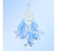 Aolkee atrapasueños Adornos colgantes de pared con luces LED para colgar en la pared, decoración para mujeres/niñas/niñas/niños/niños (azul)