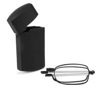 Aolso Gafas de lectura plegables, gafas de lectura graduadas, Gafas de Lectura Plegables Para Hombres y Mujeres, Anti-blue Gafas de Lectura Plegables Para Hombres y Mujeres (Negro, 1.0)