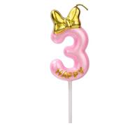 AOMIG Velas Cumpleaños Originales, Número 3 Velas Cumpleaños Divertidas, Velas de Pastel Cumpleaños, Velas Personalizadas para Cumpleaños, Aniversario, Fiesta Temática, Número 0-9 para Elegir
