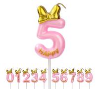 AOMIG Velas Cumpleaños Originales, Número 5 Velas Cumpleaños Divertidas, Velas de Pastel Cumpleaños, Velas Personalizadas para Cumpleaños, Aniversario, Fiesta Temática, Número 0-9 para Elegir