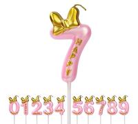AOMIG Velas Cumpleaños Originales, Número 7 Velas Cumpleaños Divertidas, Velas de Pastel Cumpleaños, Velas Personalizadas para Cumpleaños, Aniversario, Fiesta Temática, Número 0-9 para Elegir