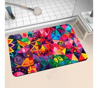 Aoojlo Alfombra Baño Secado Rapido Purple Alfombrilla Baño Diatomita Antideslizante, Alfombra Ducha Absorbente Fácil Limpieza Lavable Bath Mat Rug para Suelo Entrada Cocina 70x120cm 16-1269