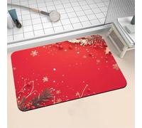 Aoojlo Alfombra Baño Secado Rapido Red Alfombrilla Baño Diatomita Antideslizante, Alfombra Ducha Absorbente Fácil Limpieza Lavable Bath Mat Rug para Suelo Entrada Cocina 70x140cm 16-1367