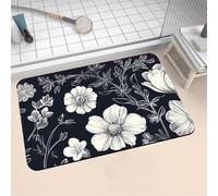 Aoojlo Alfombra Baño Secado Rapido Rose Alfombrilla Baño Diatomita Antideslizante, Alfombra Ducha Absorbente Fácil Limpieza Lavable Bath Mat Rug para Suelo Entrada Cocina 160x230cm 16-1097