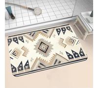 Aoojlo Alfombra Baño Secado Rapido Simple Alfombrilla Baño Diatomita Antideslizante, Alfombra Ducha Absorbente Fácil Limpieza Lavable Bath Mat Rug para Suelo Entrada Cocina 150x220cm 16-1347