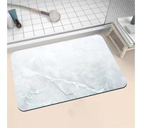 Aoojlo Alfombra Baño Secado Rapido Stone Alfombrilla Baño Diatomita Antideslizante, Alfombra Ducha Absorbente Fácil Limpieza Lavable Bath Mat Rug para Suelo Entrada Cocina 70x140cm 16-1207