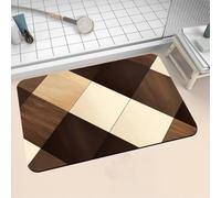 Aoojlo Alfombra Baño Secado Rapido Stripe Alfombrilla Baño Diatomita Antideslizante, Alfombra Ducha Absorbente Fácil Limpieza Lavable Bath Mat Rug para Suelo Entrada Cocina 70x120cm 16-1163