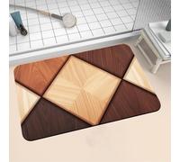 Aoojlo Alfombra Baño Secado Rapido Terracotta Alfombrilla Baño Diatomita Antideslizante, Alfombra Ducha Absorbente Fácil Limpieza Lavable Bath Mat Rug para Suelo Entrada Cocina 60x90cm 16-1153