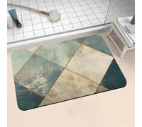 Aoojlo Alfombra Baño Secado Rapido Vintage Alfombrilla Baño Diatomita Antideslizante, Alfombra Ducha Absorbente Fácil Limpieza Lavable Bath Mat Rug para Suelo Entrada Cocina 100x160cm 16-1267
