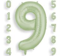 AOOSU Globo Número 9, Verde Oliva Cumpleaños Numbers Globo 101 cm Grande Foil Globos 40 Inch Helio Globos para Decoraciones de Fiestas Cumpleaños, Aniversario de Graduación (9, Verde Oliva)