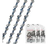 AOOWU Cadenas de Motosierra 3/8" LP - 3 Pack Cadena Motosierra de Repuesto para Espadas de 35cm-52 Eslabones, 1.1mm - Cadenas de Sierra Universales para Husqvarna, Karcher, Makita, Einhell y Dolmar