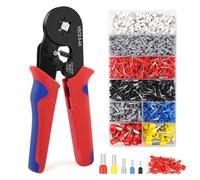 AOOWU Crimpadora Profesional, Engarzadora de Crimpado Alicates con 1800 PCS Crimpadora Alicates de Terminales, 0.25-10mm² Herramienta Crimpado de Cable Autoajustable para Electricistas Uso Industrial