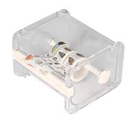 Aoresac Dispensador de cinta adhesiva transparente creativo con cortador, soporte de cinta Washi de escritorio para oficina y hogar, caja de almacenamiento de plástico antideslizante para rollo de