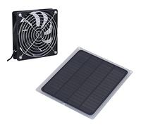 Aoresac Ventilador de panel solar de 6 W con malla protectora para invernadero, gallinero, RV, ventilación, refrigeración al aire libre, sistema de escape impermeable