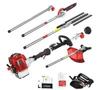 AOSOME Desbrozadora Gasolina Multifuncion 5 en 1 - Cortasetos Telescopica, Motosierras Podadora Altura, Poste de Extensión - 2 Tiempos (2,2kW 3HP 52CC), Herramienta de Exterior Jardinería Profesional