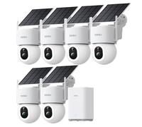 aosu D1 MAX 4K Camara de Vigilancia Solar Exterior, 6 Cámaras, PTZ 360°,PIR