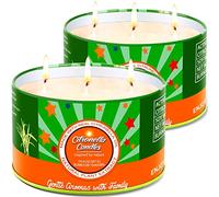 Aottom Vela de Citronela Grandes Jardín, Regalo Verano, 100% Natural Candle Cera de Soja, Velas Aromaticas para Exteriores/Interiores/camping/hogar, 2 * 14oz, 140H