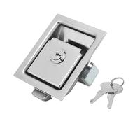AOWINHIT Cerradura de Panel Integrada Manija de Pestillo de Llave de Alta Resistencia de Acero Inoxidable para Cajas de Herramientas de Camiones y Remolques Material Premium 304 84 X 68 Mm