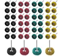 Aoyswuz Rueda Abrasiva Pulidora 80 Piezas/4 Grano 120# - 400# Ruedas de Pulir Mango de 3 mm para Herramientas Rotativas Dremel