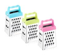 AOZUO Pack de 3 mini ralladores cuadrados, mini ralladores de queso de acero inoxidable, ralladores de caja multifuncionales con mango para chocolate, limón, nuez moscada, queso, jengibre, verduras