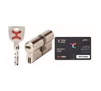 Cisa Bombín de seguridad AP4S 30x30 leva de doble embrague Color Niquel Antirotura 5 llaves