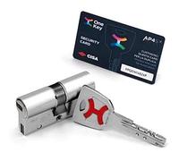 AP4S De Cisa 30x50 LEVA DE DOBLE EMBRAGUE Bombin De Seguridad Color Niquel Reforzado Antirotura Antibumping Antitaladro Antiextracción Cerradura Puerta 5 Llaves El Cilindro Tarjeta