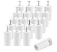 APACALI 20 piezas topes para persianas blanco, topes para persianas 40 mm, topes de impacto para persianas enrollables 40mm, topes para persianas con tornillo y arandela, topes para persianas aptos