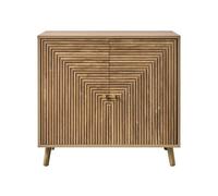 Aparador 2 puertas efecto lamas en l, l80 cm - eden