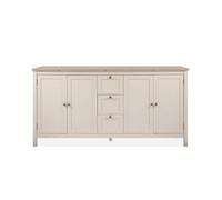 Aparador 4 puertas y 3 cajones efecto cachemira y roble L180 cm - LUND