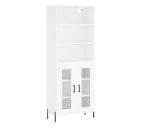 Aparador alto - mueble de almacenamiento madera contrachapada blanco 69,5x34x180 cm es626