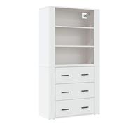 Aparador alto - mueble de almacenamiento madera contrachapada blanco es567