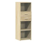 Aparador alto - mueble de almacenamiento madera de ingeniería roble sonoma 40x42,5x124 cm es1395