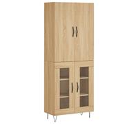 vidaXL Aparador alto madera contrachapada color roble 69,5x34x180 cm