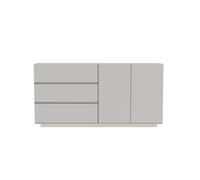 Aparador Blanco 160 cm con LED, 2 Puertas y 3 Cajones, Mueble Auxiliar de Almacenamiento de Alto Brillo para Salón, Dormitorio y Comedor