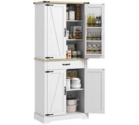 Aparador buffet - Mueble de cocina - Armario de almacenamiento - Cómoda - Armario - Blanco - 4 puertas y estantes ajustables
