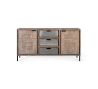 Aparador color arena en madera de acacia y metal 160cm