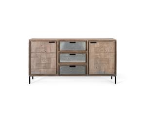 Aparador color arena en madera de acacia y metal 160cm