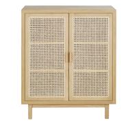 Aparador con 2 puertas de rejilla de mimbre