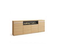 Aparador con chimenea integrada 203 cm Kavos Arena oak- white