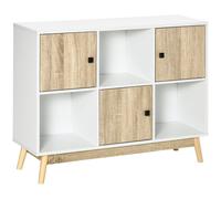 Aparador de almacenamiento HOMCOM con patas y 6 cubos para , comedor, dormitorio, 96L x 30A x 75Al cm, y