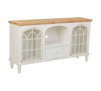 Aparador de madera blanco de 2 puertas y 1 cajon 150x36x80h cm
