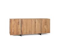 Aparador de metal de acacia rústica y elegancia natural 80x200x40