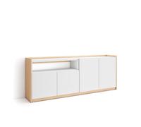 Aparador Kroma 4 puertas con compartimento izquierda 79,2x209x35 cm White