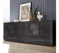 Aparador MIRO de 4 puertas, negro