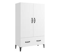 Aparador - mueble de almacenamiento de madera contrachapada blanco 70x31x115 cm es2506