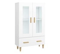Aparador - mueble de almacenamiento de madera contrachapada blanco 70x31x115 cm es2507