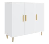 Aparador - mueble de almacenamiento de madera de ingeniería blanco 90x34x80 cm es3211